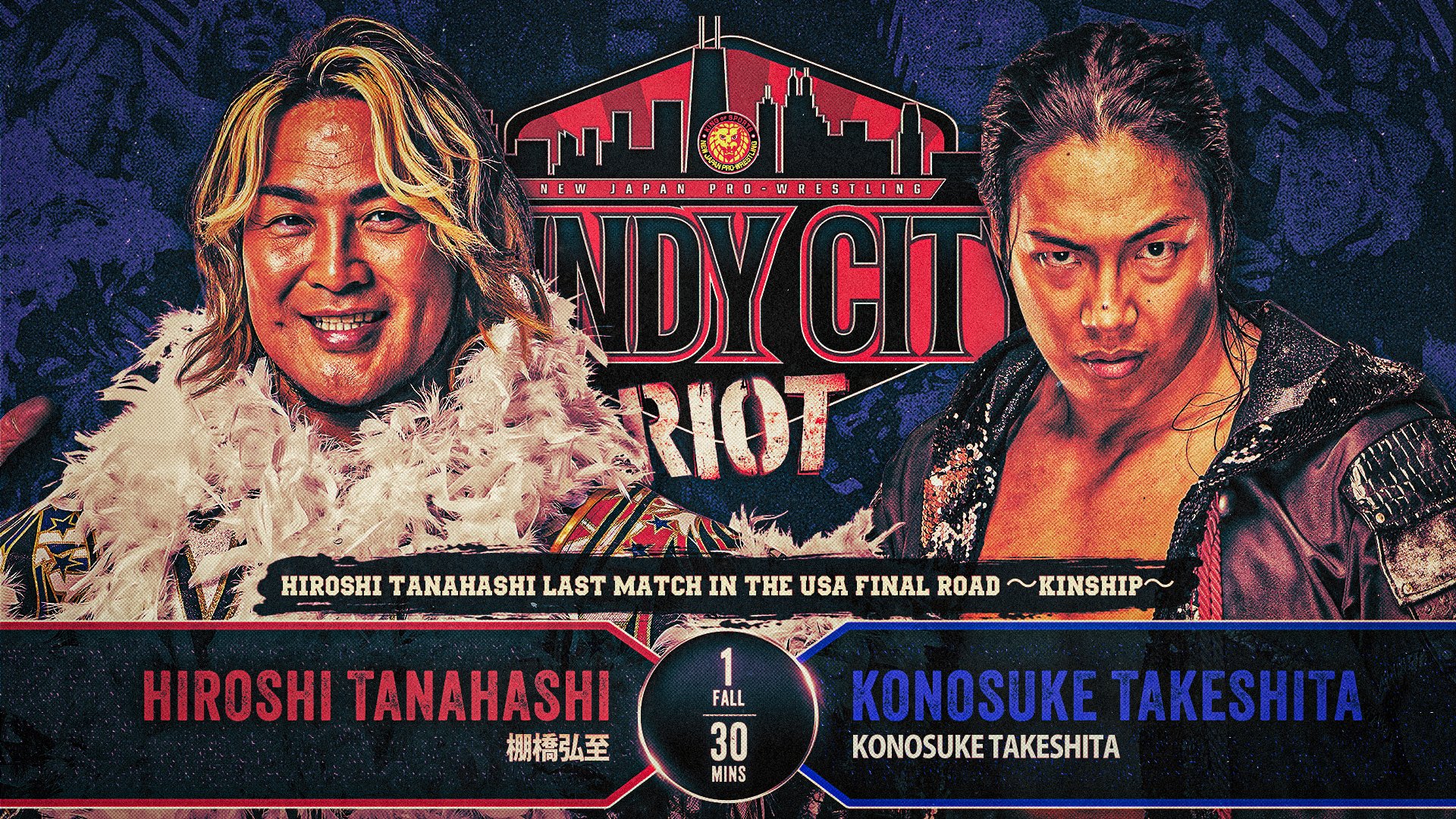 Tanahashi vs. Takeshita official for NJPW Windy City Riot