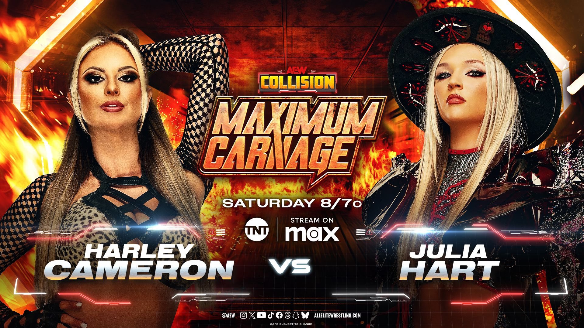 Julia Hart vs. Harley Cameron added to AEW Collision Maximum Carnage
