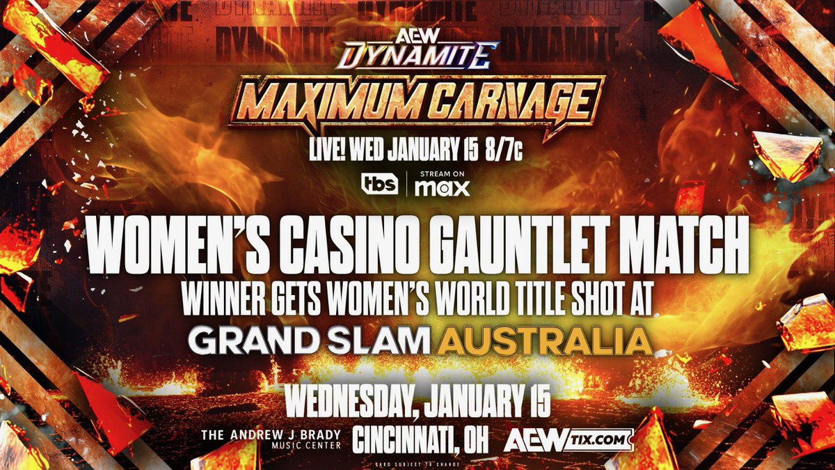 AEW announces first-ever women’s Casino Gauntlet Match