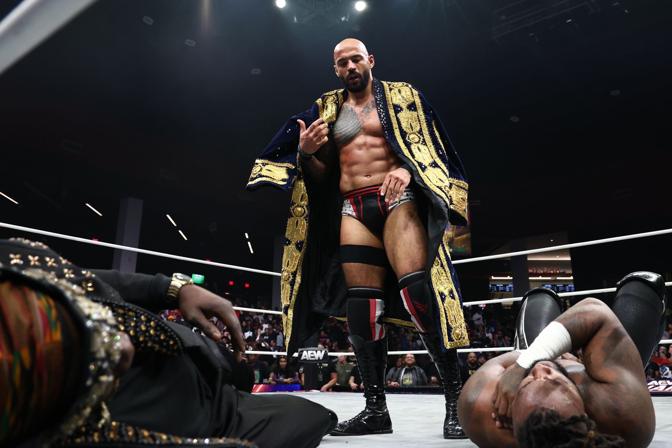 Swerve Strickland, Ricochet brawl at DEFY event, Ricky Starks wins World title