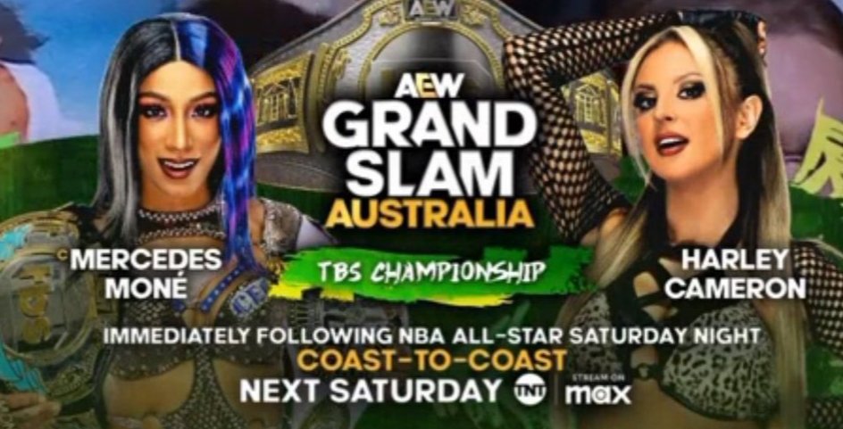 Mercedes Mone vs. Harley Cameron TBS title match set for AEW Grand Slam Australia