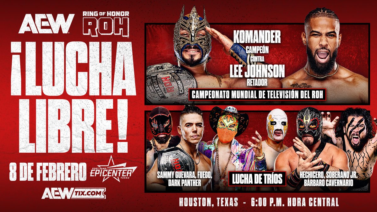 AEW announces TV title match, CMLL stars for ROH taping