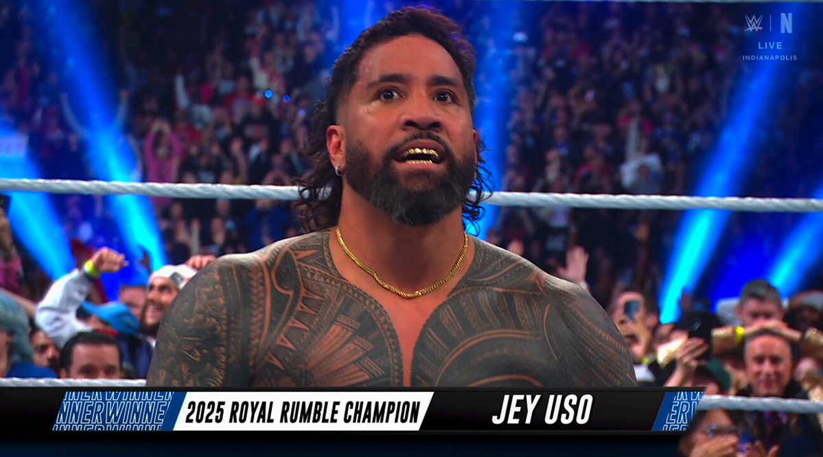 Jey Uso wins men’s WWE Royal Rumble