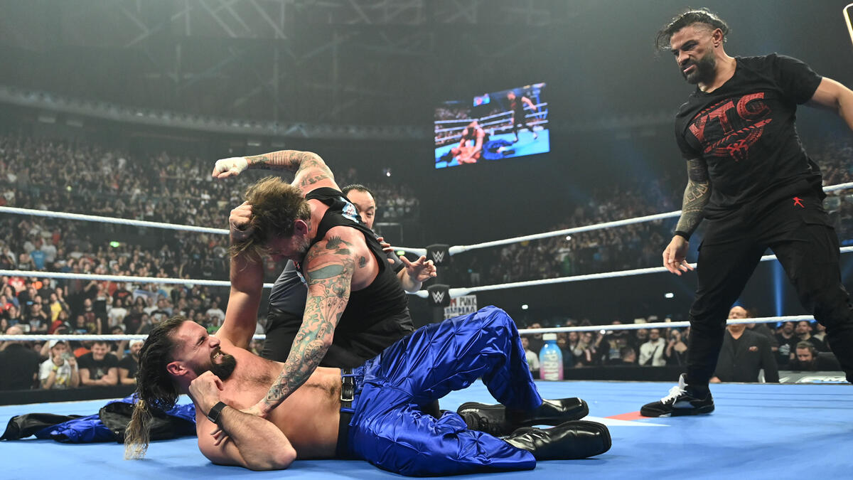 Roman Reigns vs. CM Punk vs. Seth Rollins official for WWE WrestleMania 41
