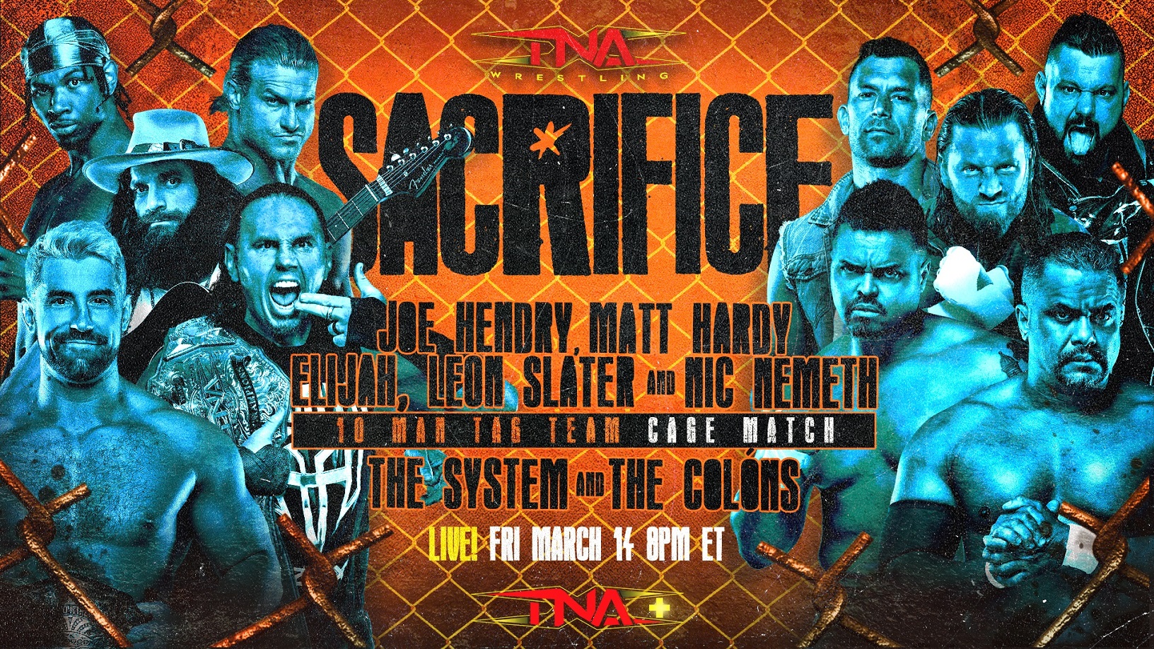 TNA Sacrifice live results: 10-man cage match, Moose vs. Jeff Hardy ladder match