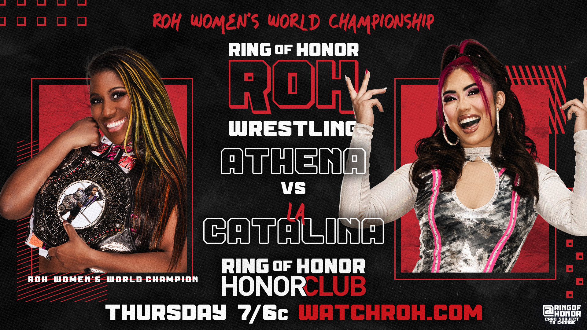 Ring of Honor TV live results: Athena vs. La Catalina Women’s title defense