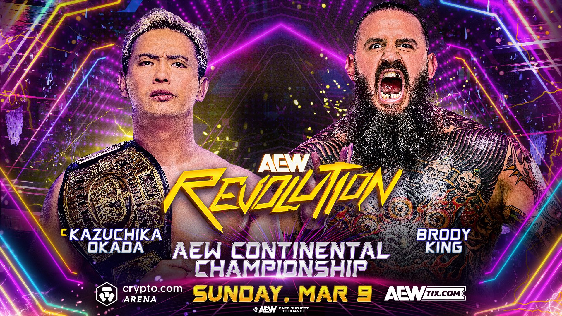 Kazuchika Okada vs. Brody King Continental title match set for AEW Revolution