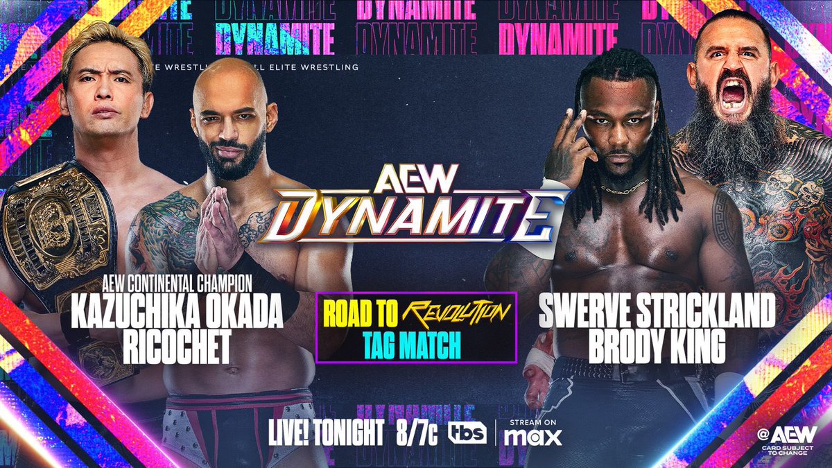Revolution showcase match announced for AEW Dynamite