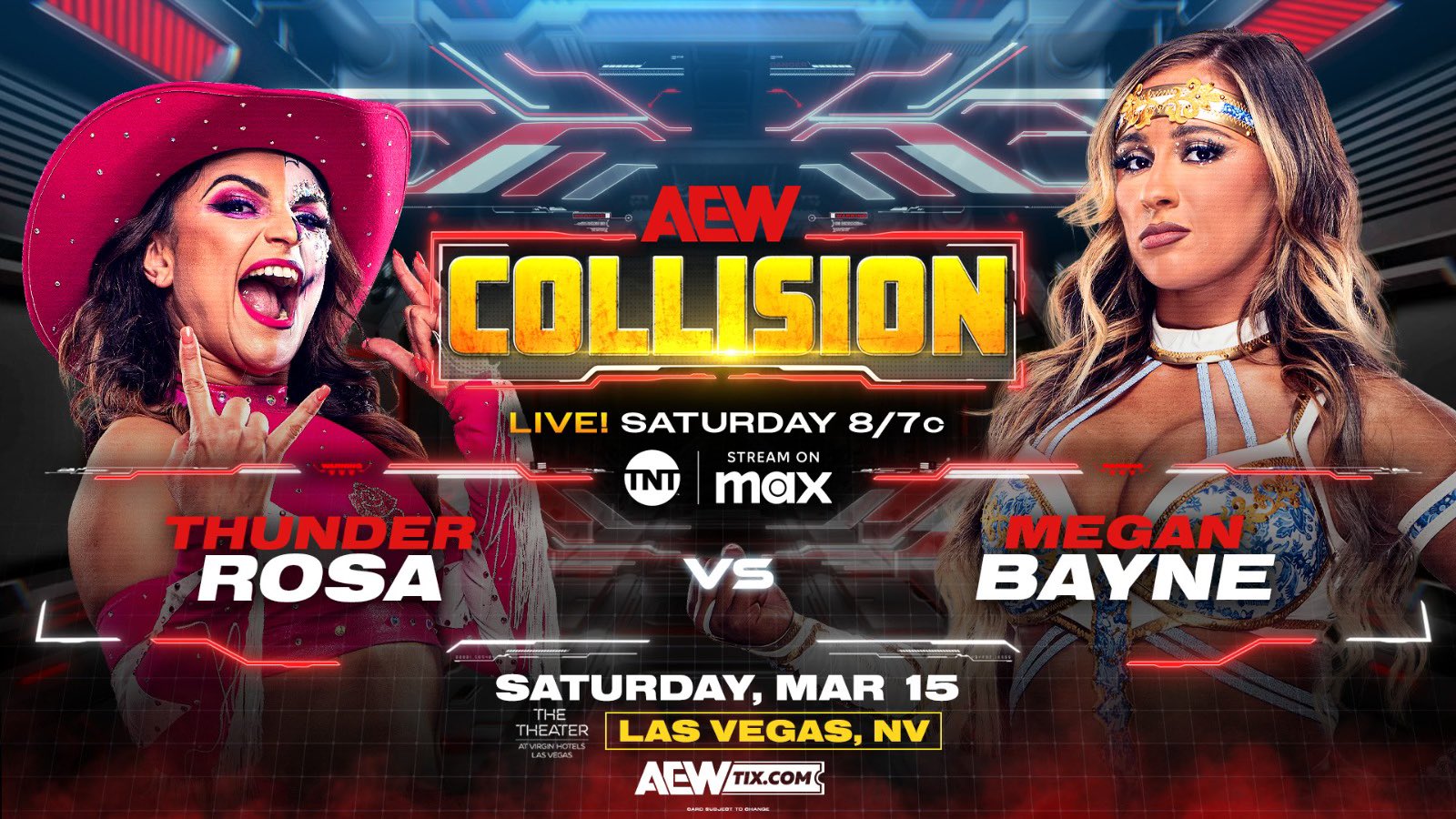 Megan Bayne vs. Thunder Rosa announced for AEW Collision