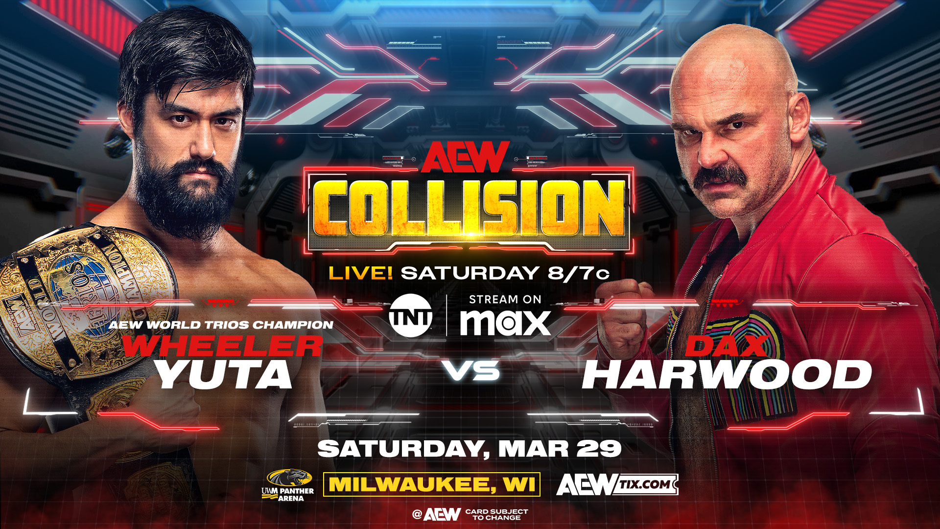 Dax Harwood vs. Wheeler Yuta part of AEW Collision lineup