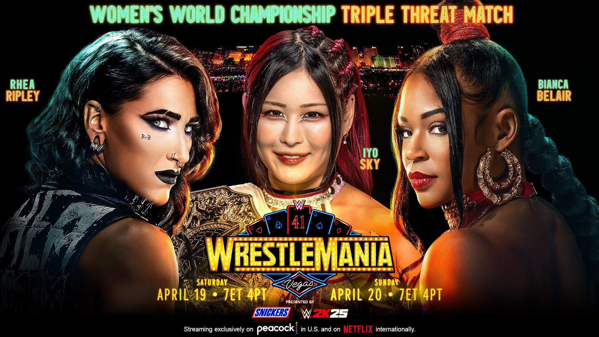 Women’s World title match at WWE WrestleMania 41 now a three-way