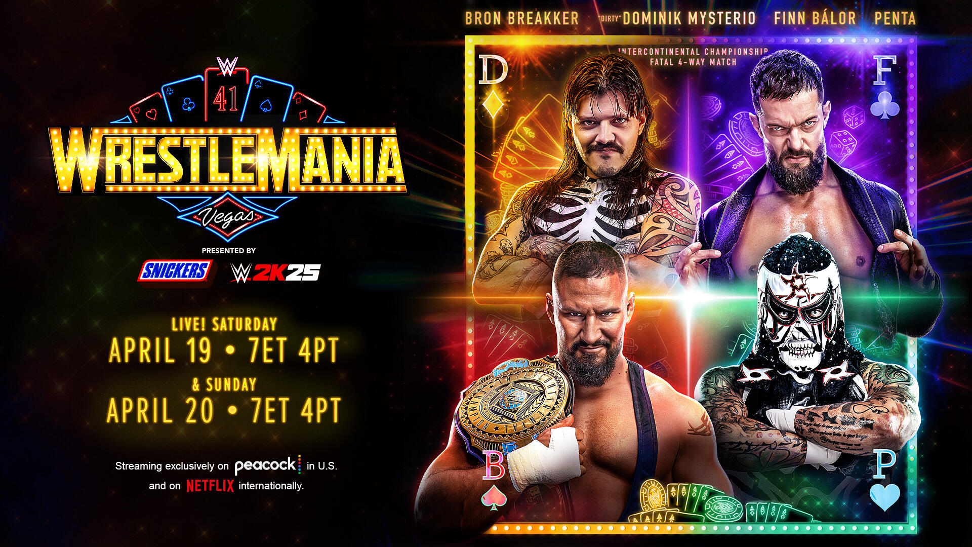 Intercontinental title four-way set for WWE WrestleMania 41