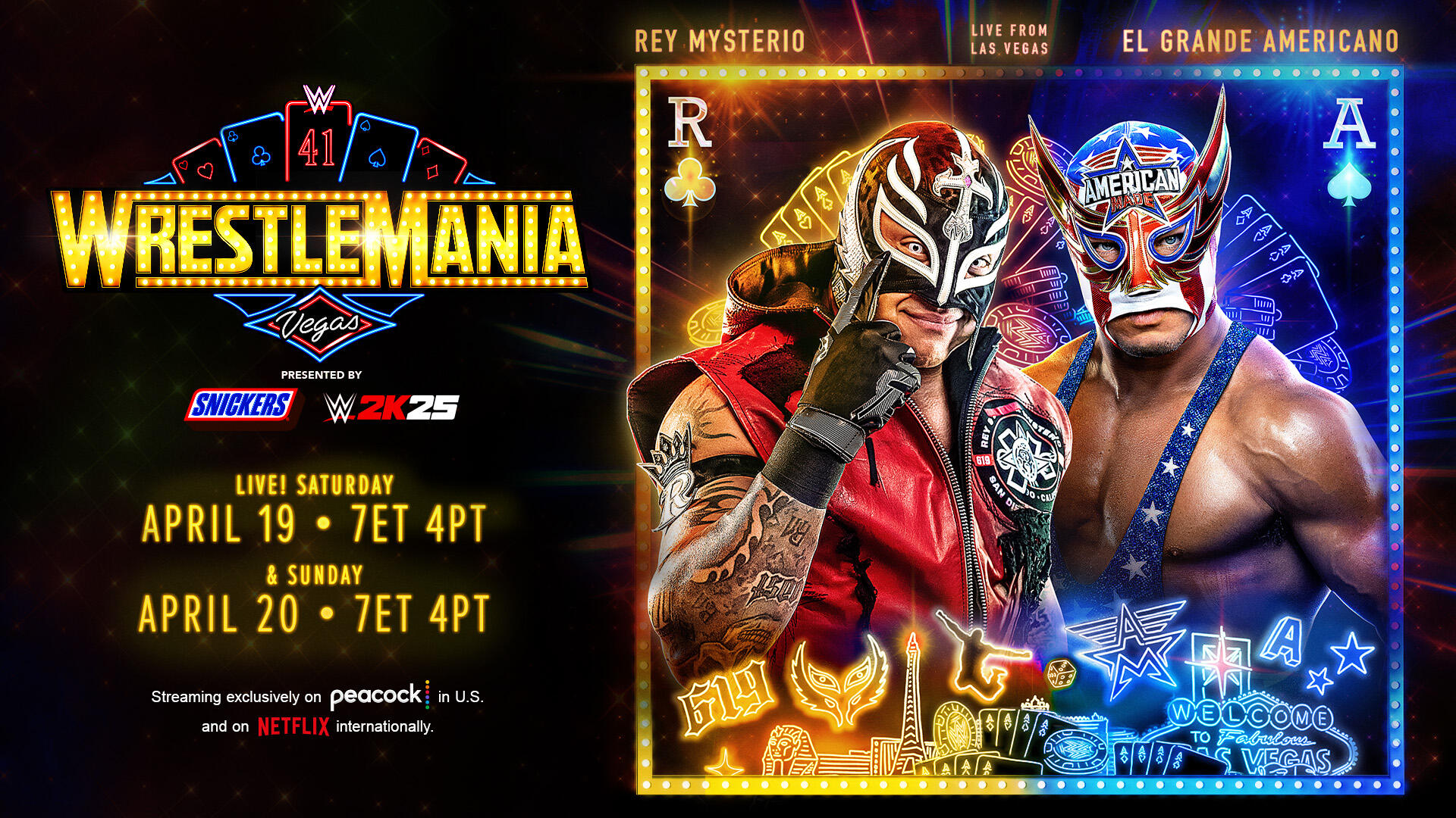Rey Mysterio vs. El Grande Americano added to WWE WrestleMania 41