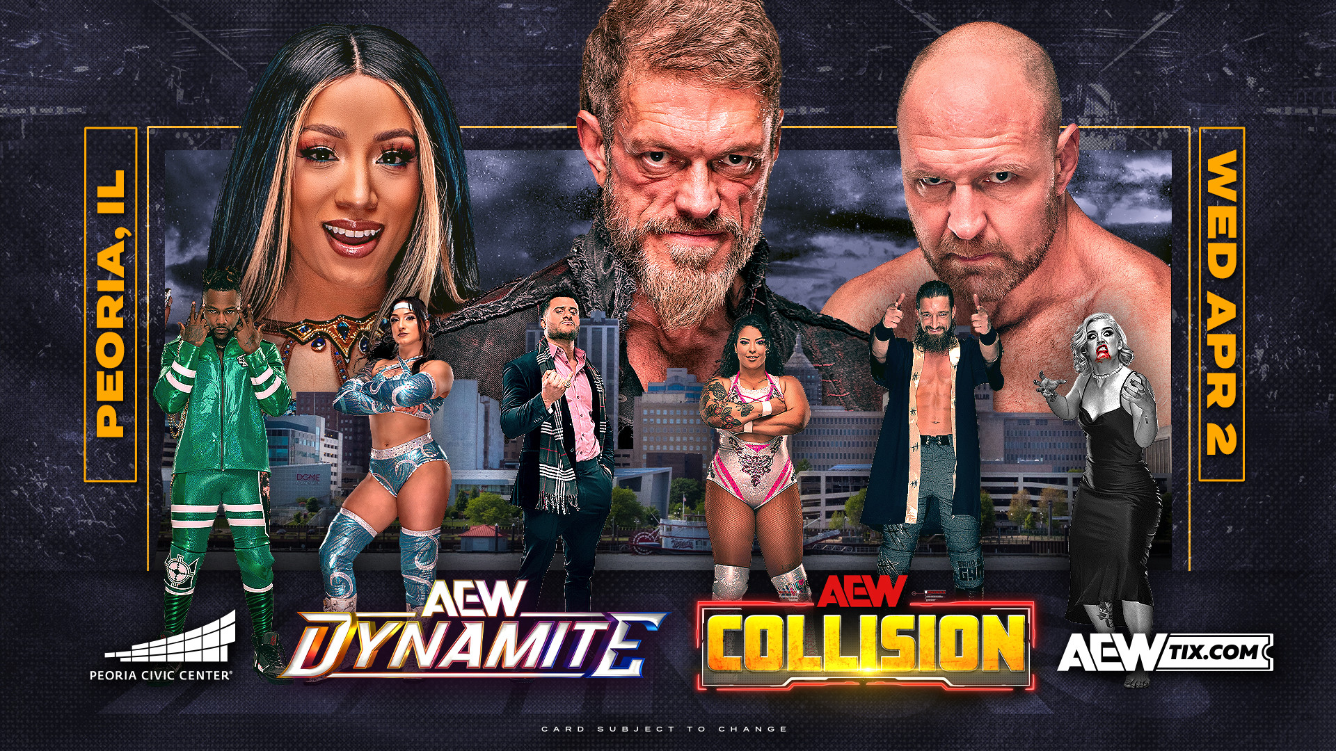 AEW Collision & ROH TV spoilers from Peoria, Illinois