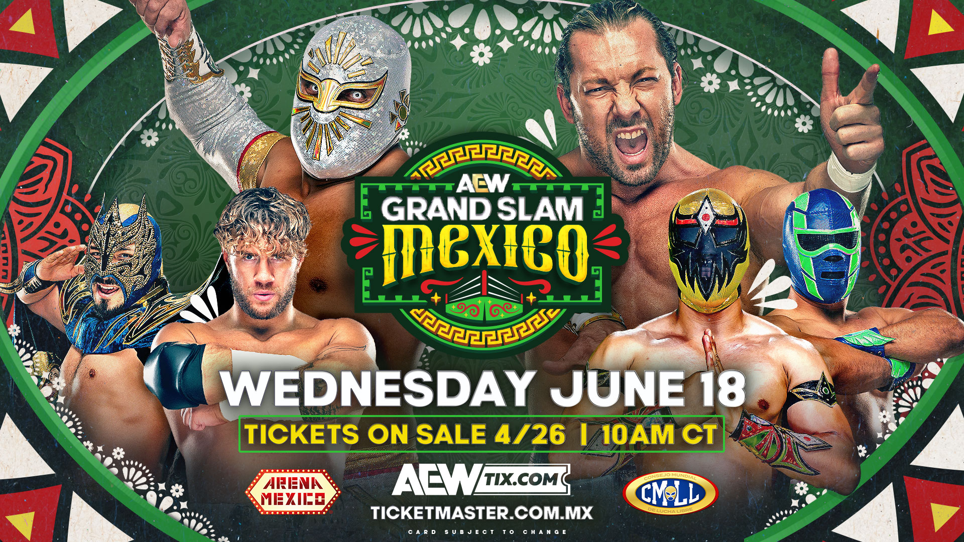 AEW Grand Slam Mexico announced for Arena Mexico in conjunction with CMLL
