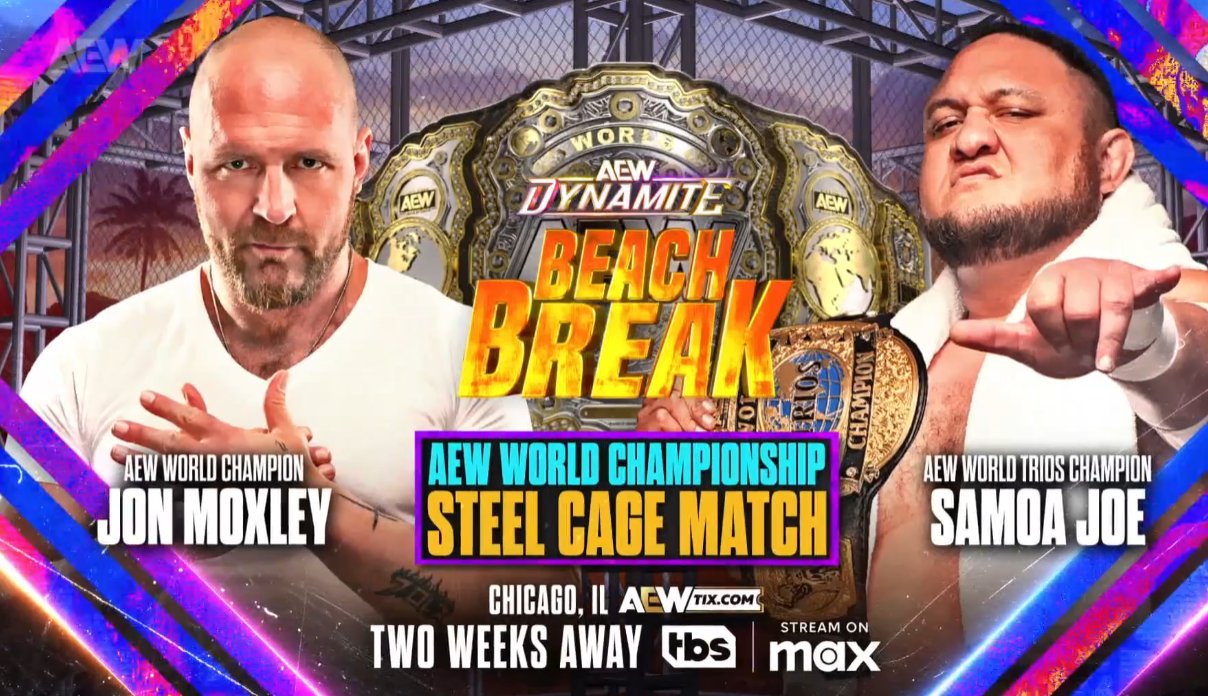 Cage match stipulation added to AEW World title match at Beach Break