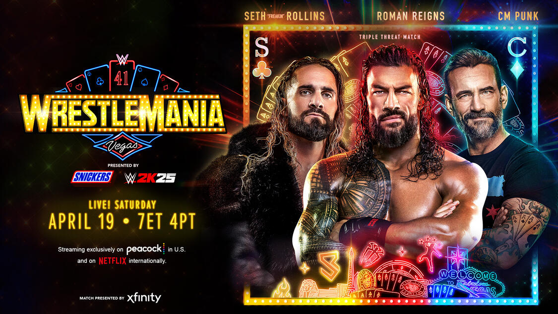 WWE WrestleMania 41 night one live results: CM Punk vs. Roman Reigns vs. Seth Rollins