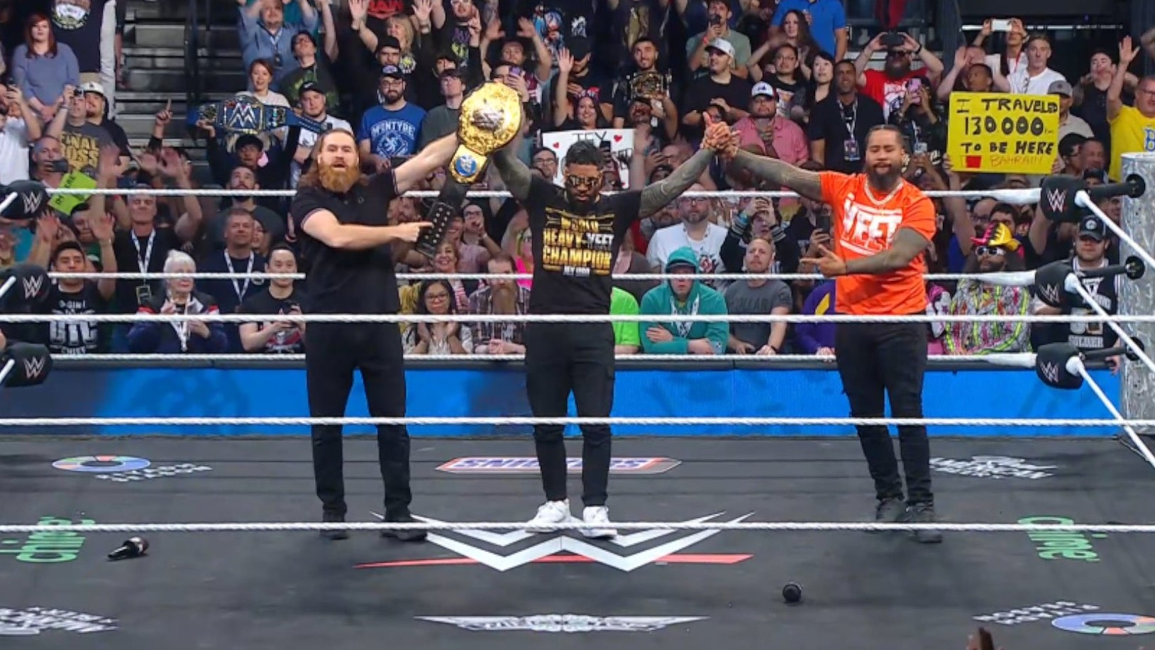 Sami Zayn returns for Jey Uso WWE Raw celebration