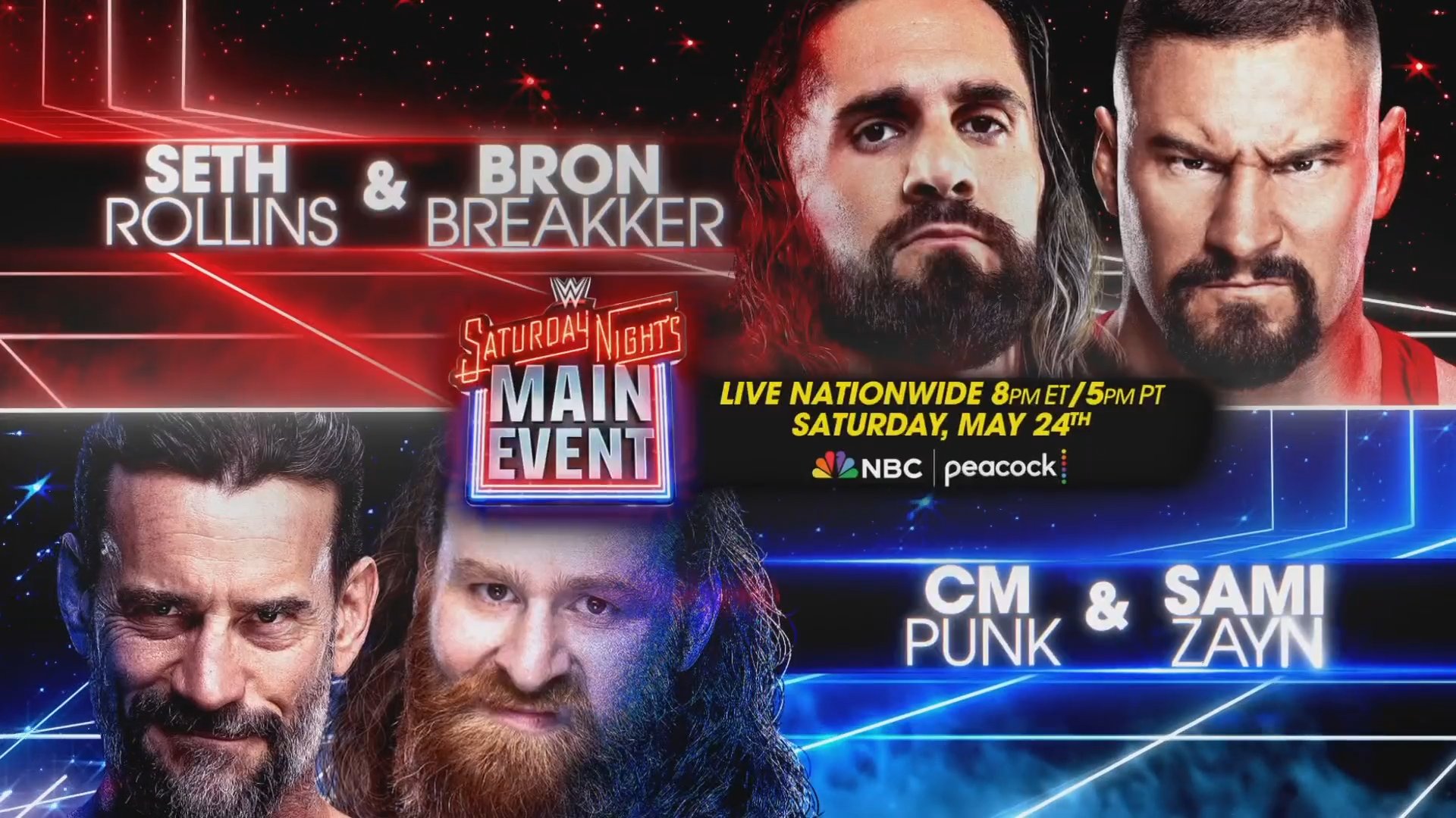 CM Punk and Sami Zayn teaming at WWE Saturday Night’s Main Event