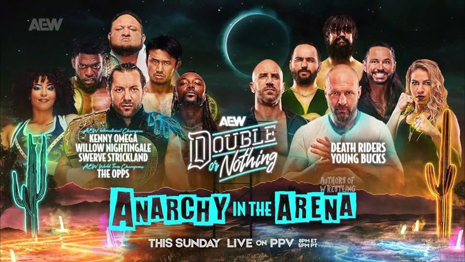 Continental title match, Anarchy in the Arena participants official for AEW Double or Nothing