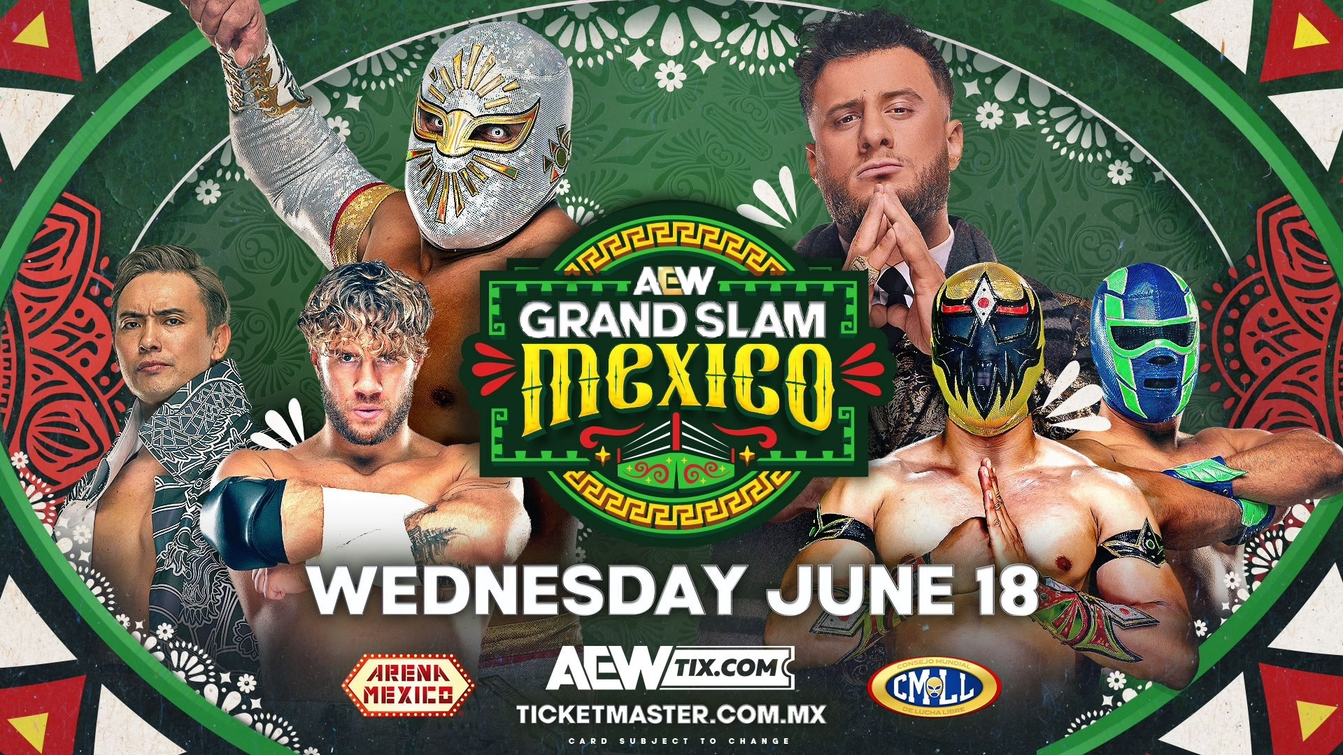 AEW Dynamite Grand Slam Mexico 2025 Global Start Times: EST, PST, BST and more