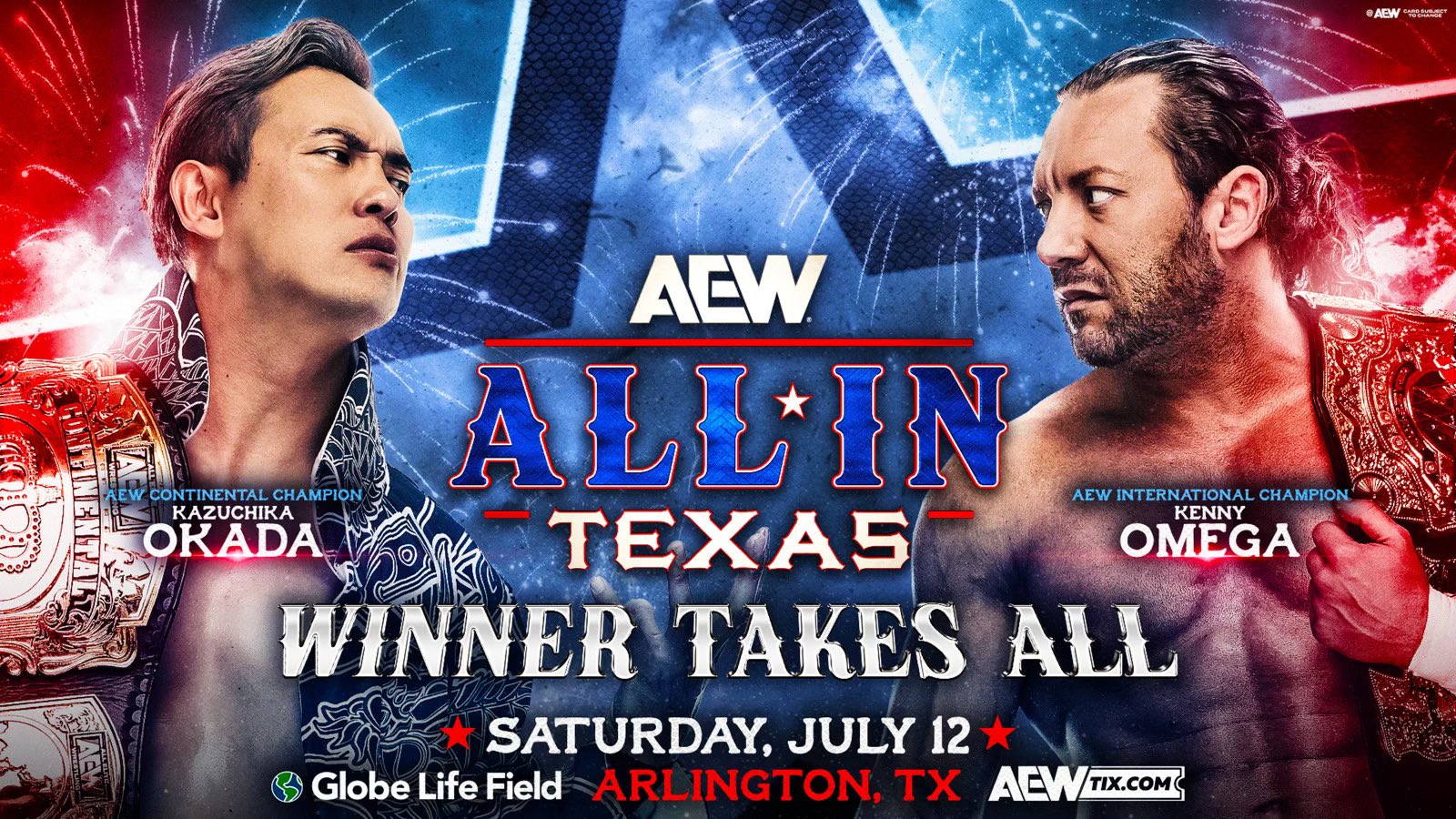 Omega vs. Okada AEW All In double title match official