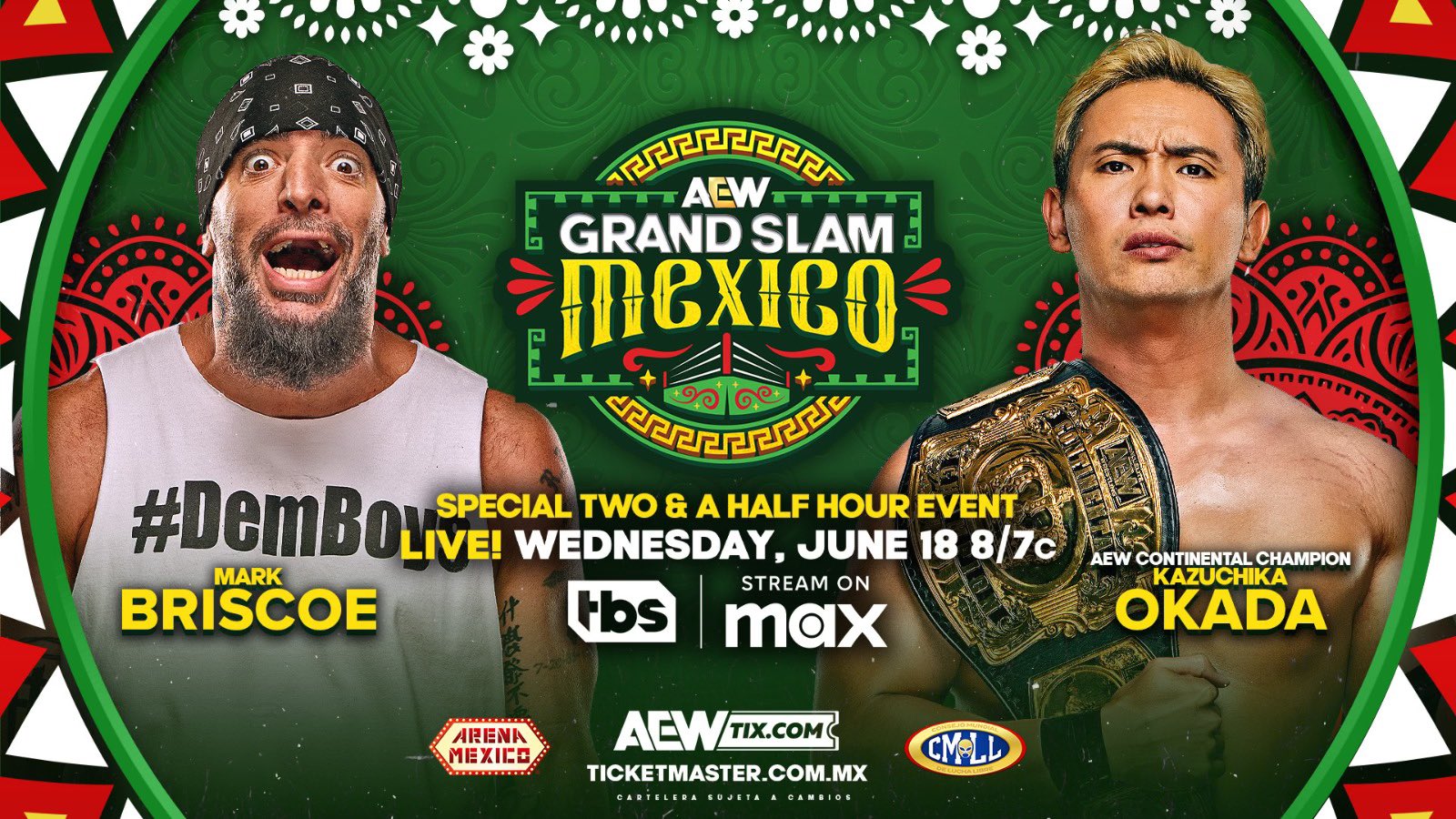 Kazuchika Okada vs. Mark Briscoe added to AEW Grand Slam Mexico