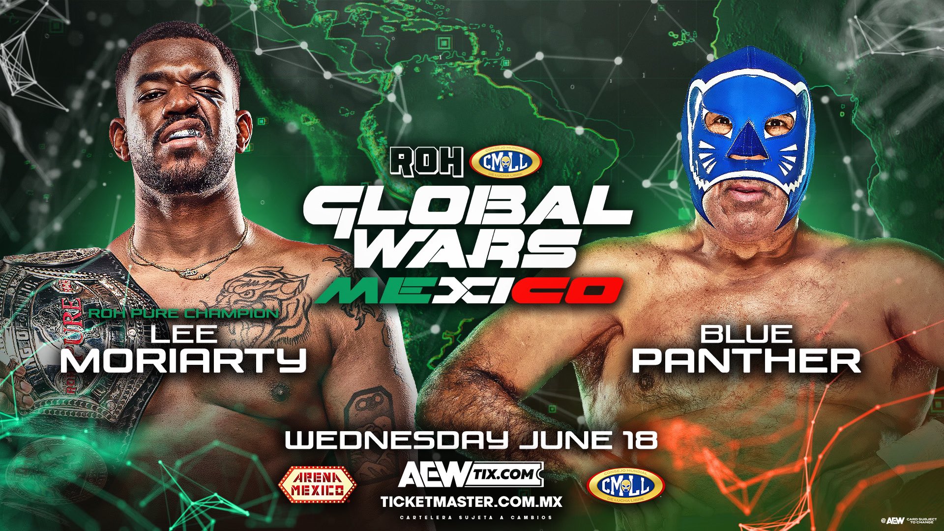 Two matches announced for ROH CMLL Global Wars Mexico