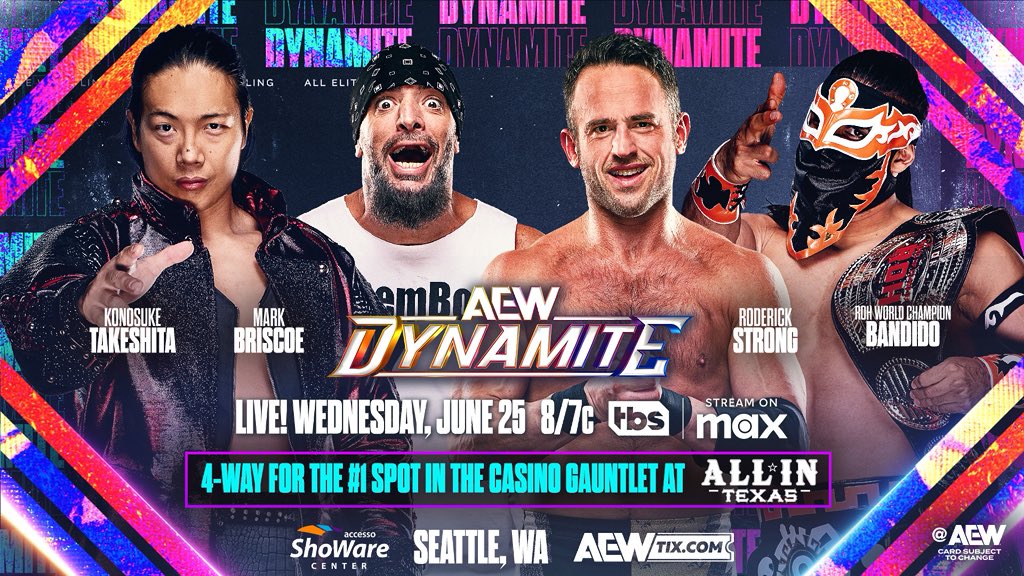 Two matches for number one spot in All In Casino Gauntlet set for AEW Dynamite