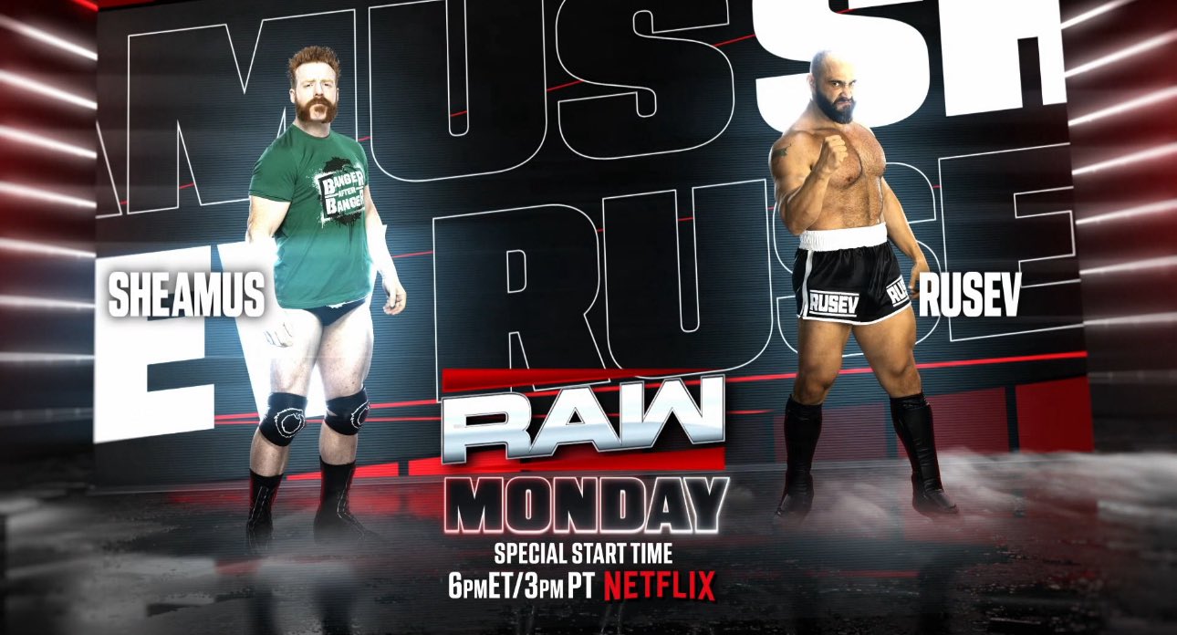 Rusev vs. Sheamus added to WWE Raw