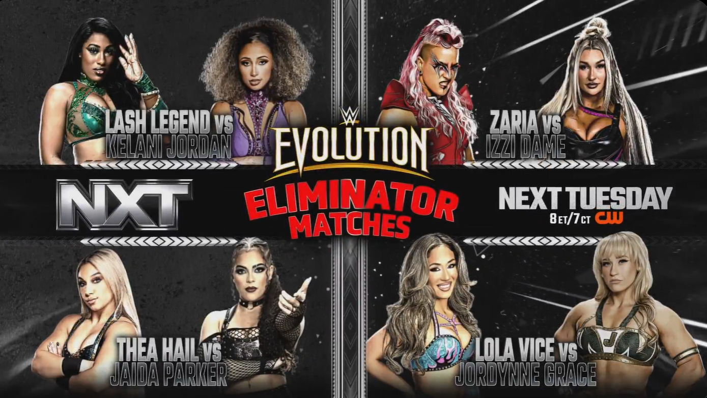 Evolution eliminator matches set for next WWE NXT