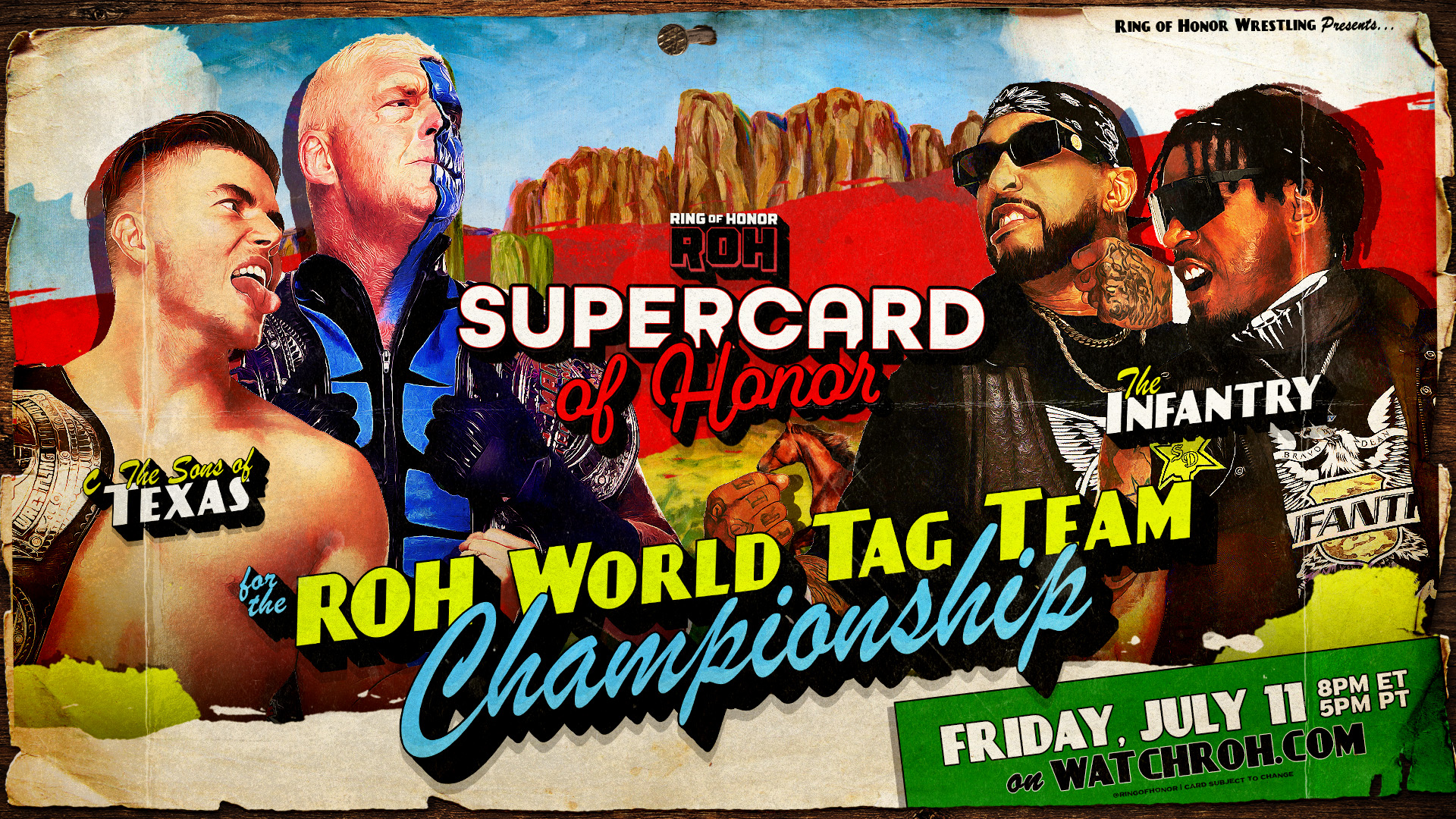 ROH Supercard of Honor Tag Team title match official