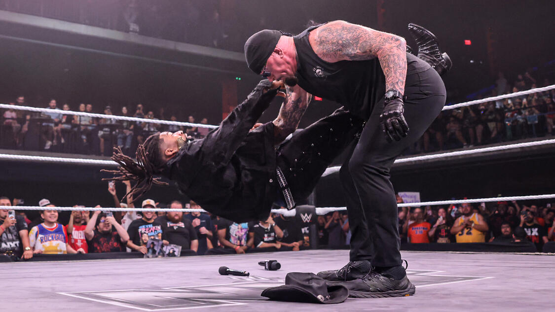 The Undertaker chokeslams Trick Williams on WWE NXT