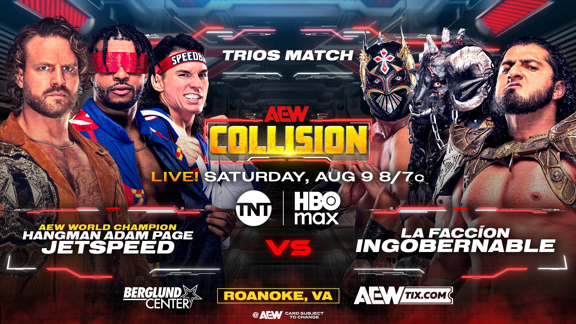 AEW Collision live results: Hangman Page & JetSpeed vs. LFI