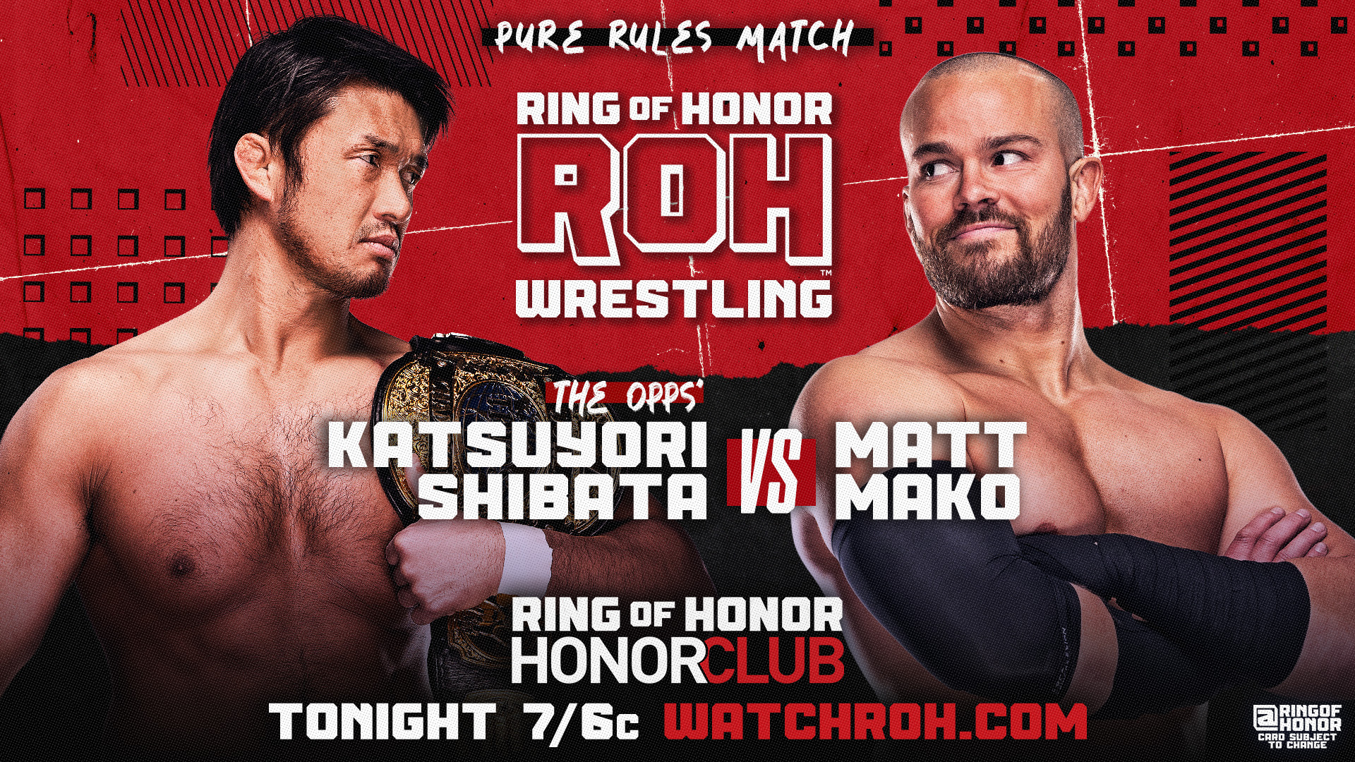 Ring of Honor TV live results: Pure rules showcase