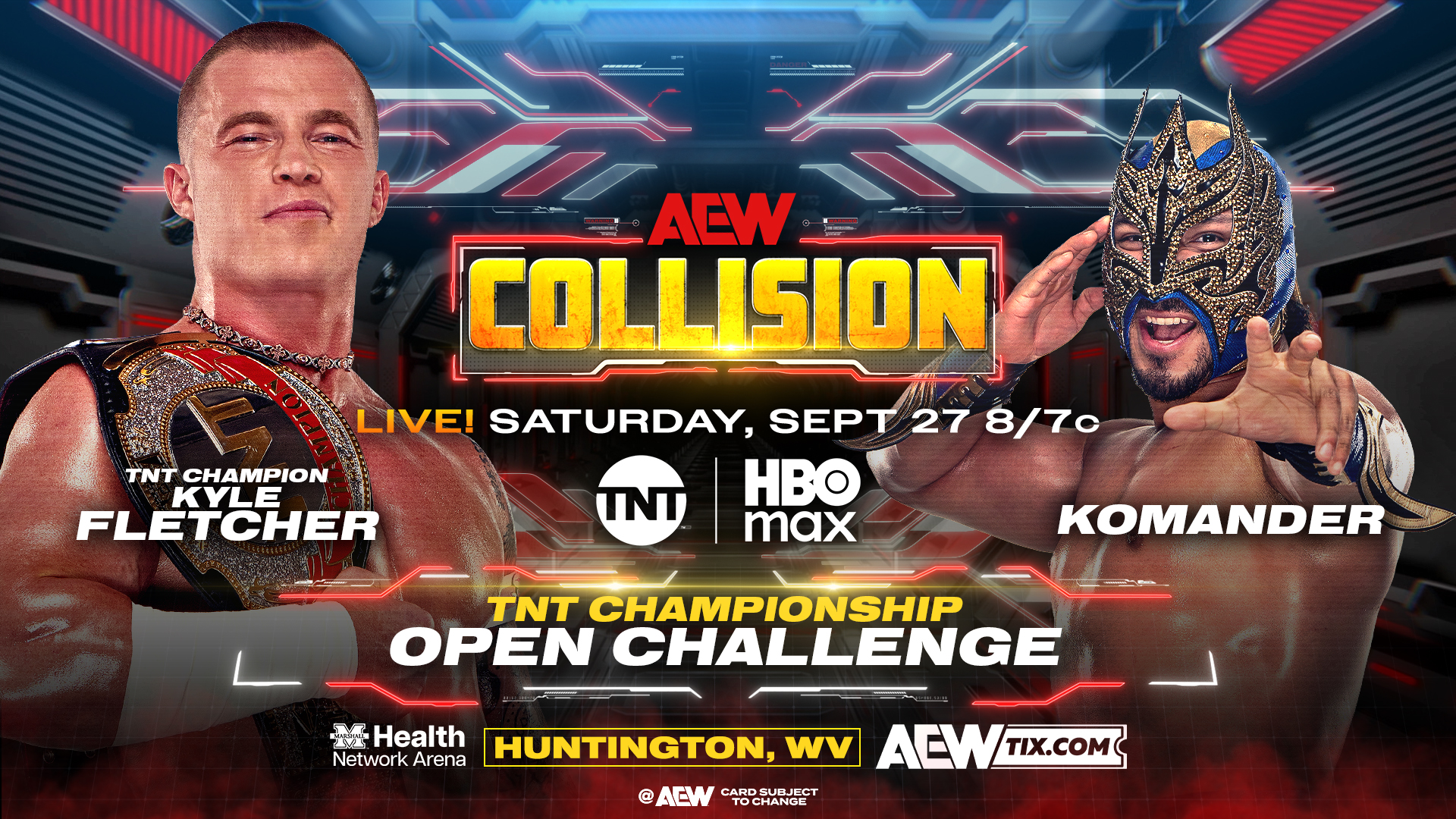 AEW Collision live results: Kyle Fletcher vs. Komander TNT title match
