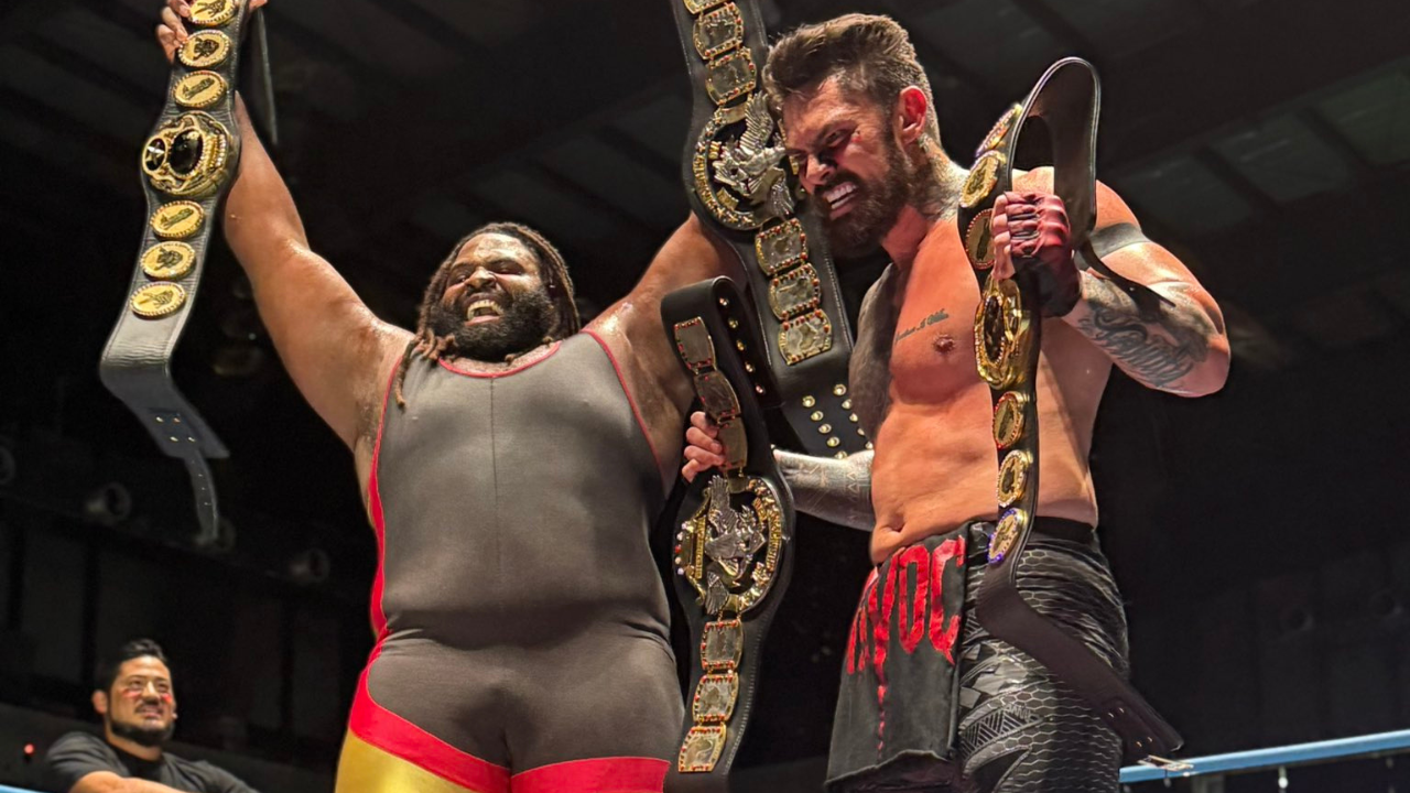 Former WWE wrestlers win AJPW Tag Team Championships