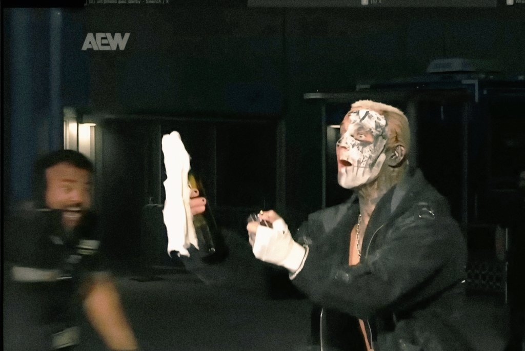 Update on security tackling Darby Allin during Molotov cocktail spot on AEW Dynamite