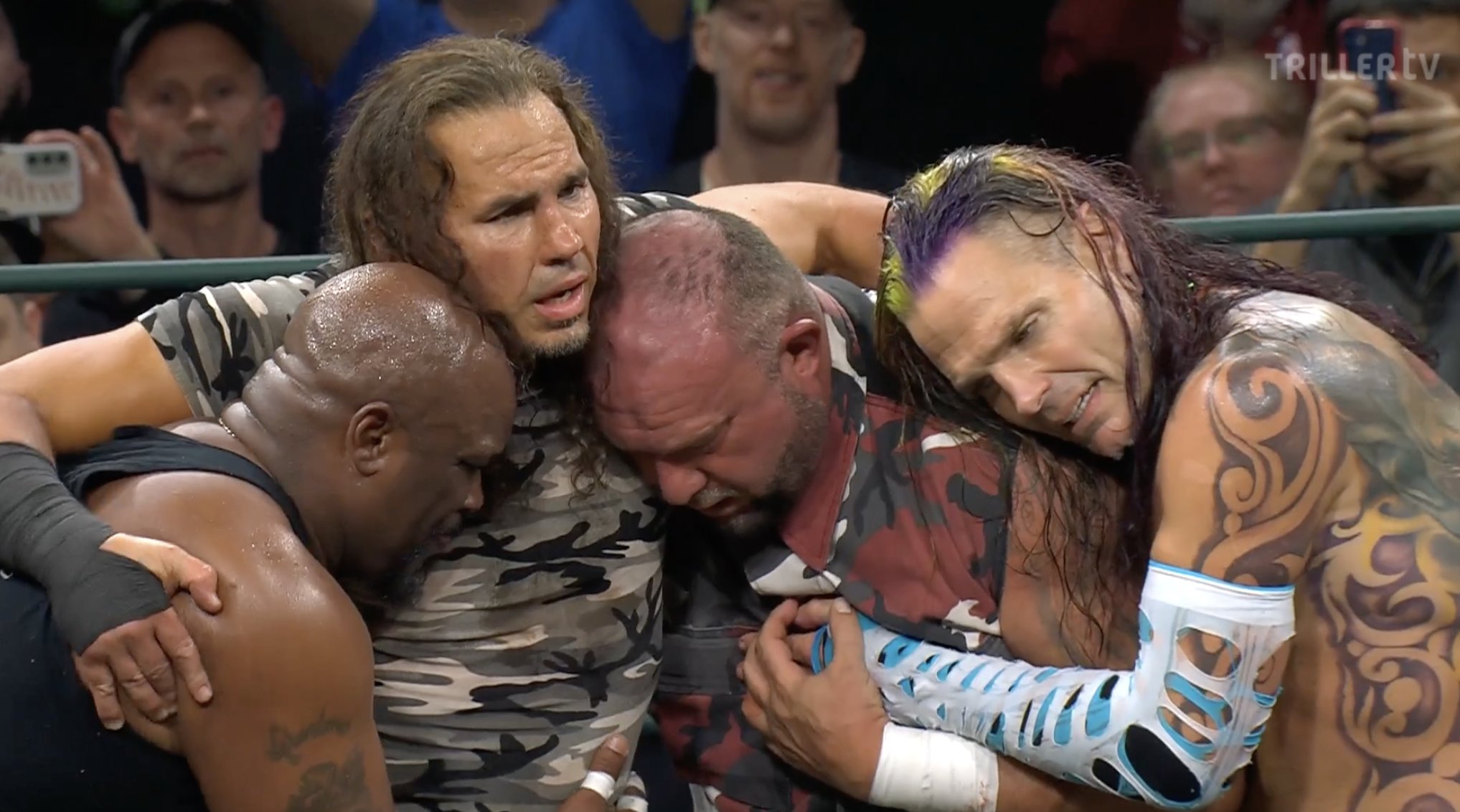 The Dudleys hand their wrestling boots to The Hardys at TNA Bound for Glory