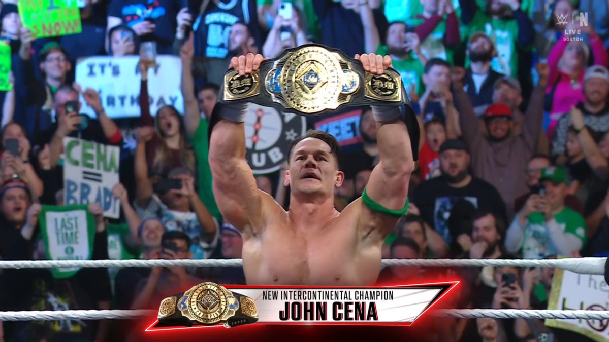 John Cena wins Intercontinental title on WWE Raw