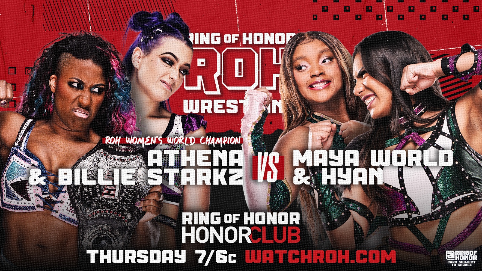 Ring of Honor TV live results: Athena & Billie Starkz in tag team action