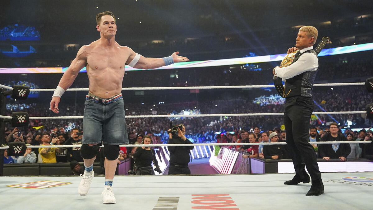 Cody Rhodes reacts to John Cena's final match