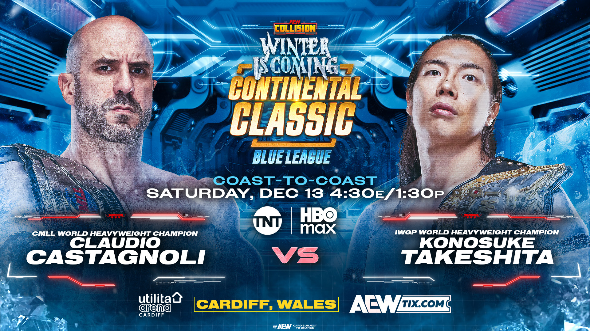 AEW Collision Winter is Coming live results: Konosuke Takeshita vs. Claudio Castagnoli