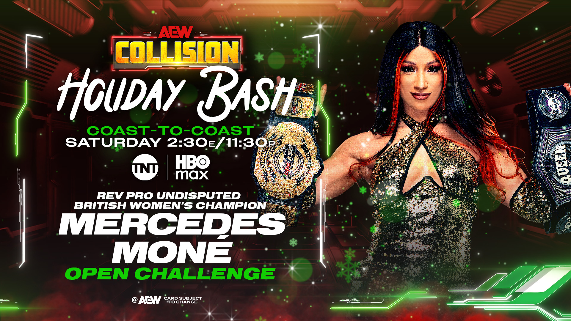 AEW Collision Holiday Bash live results: Mercedes Mone title defense