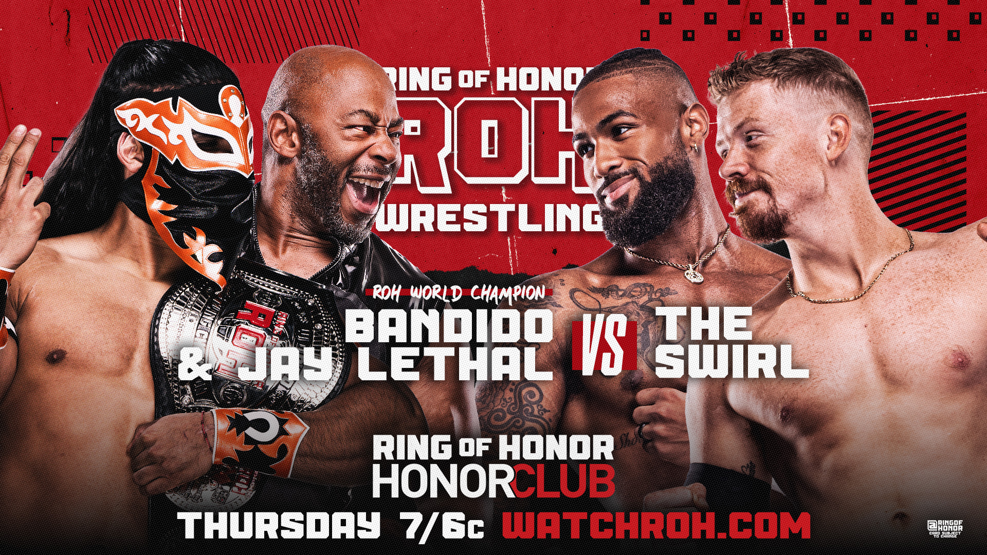 ROH TV live results: Bandido & Jay Lethal vs. The Swirl