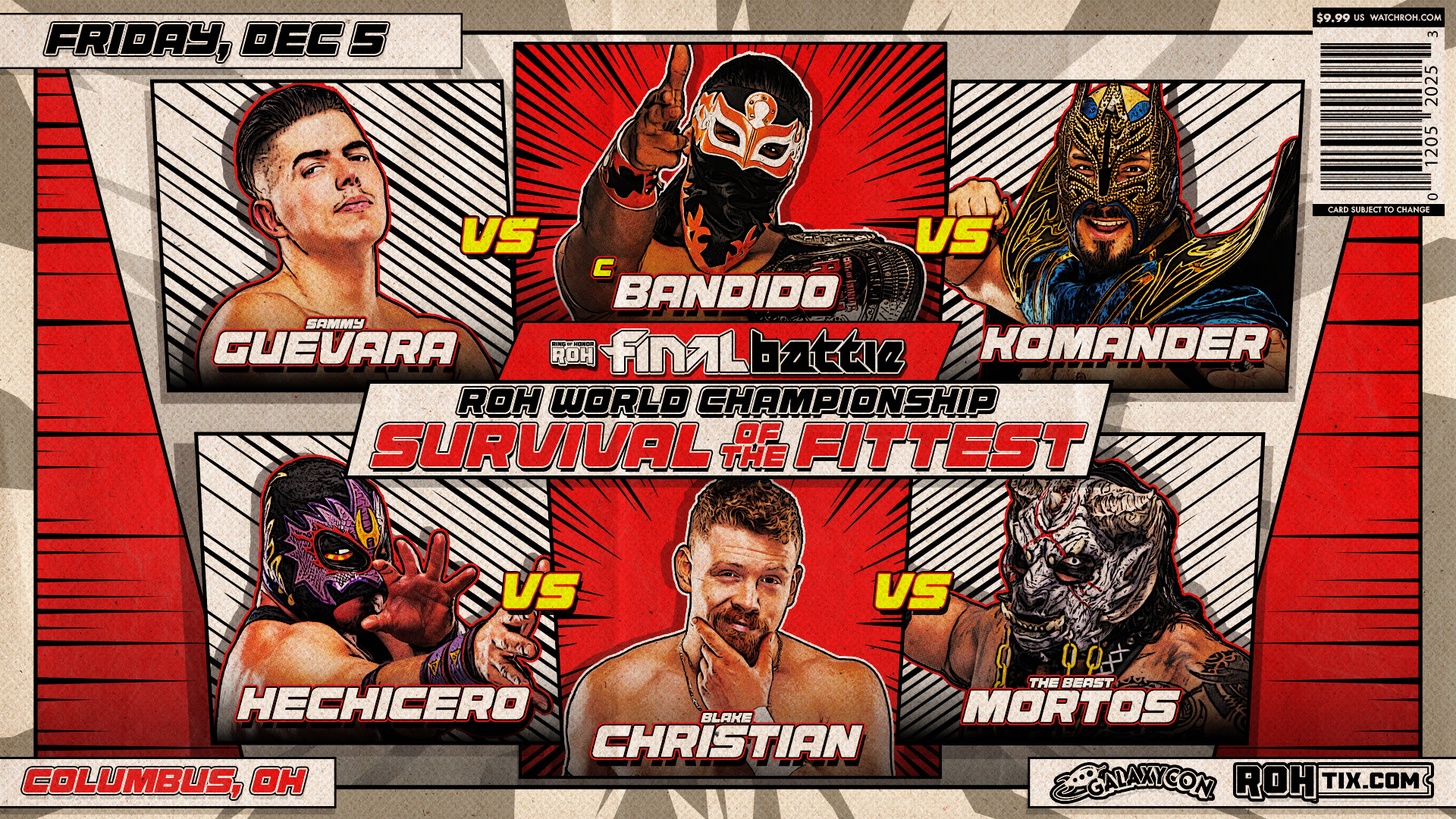 Ring of Honor Final Battle live results: Survival of the Fittest World title match