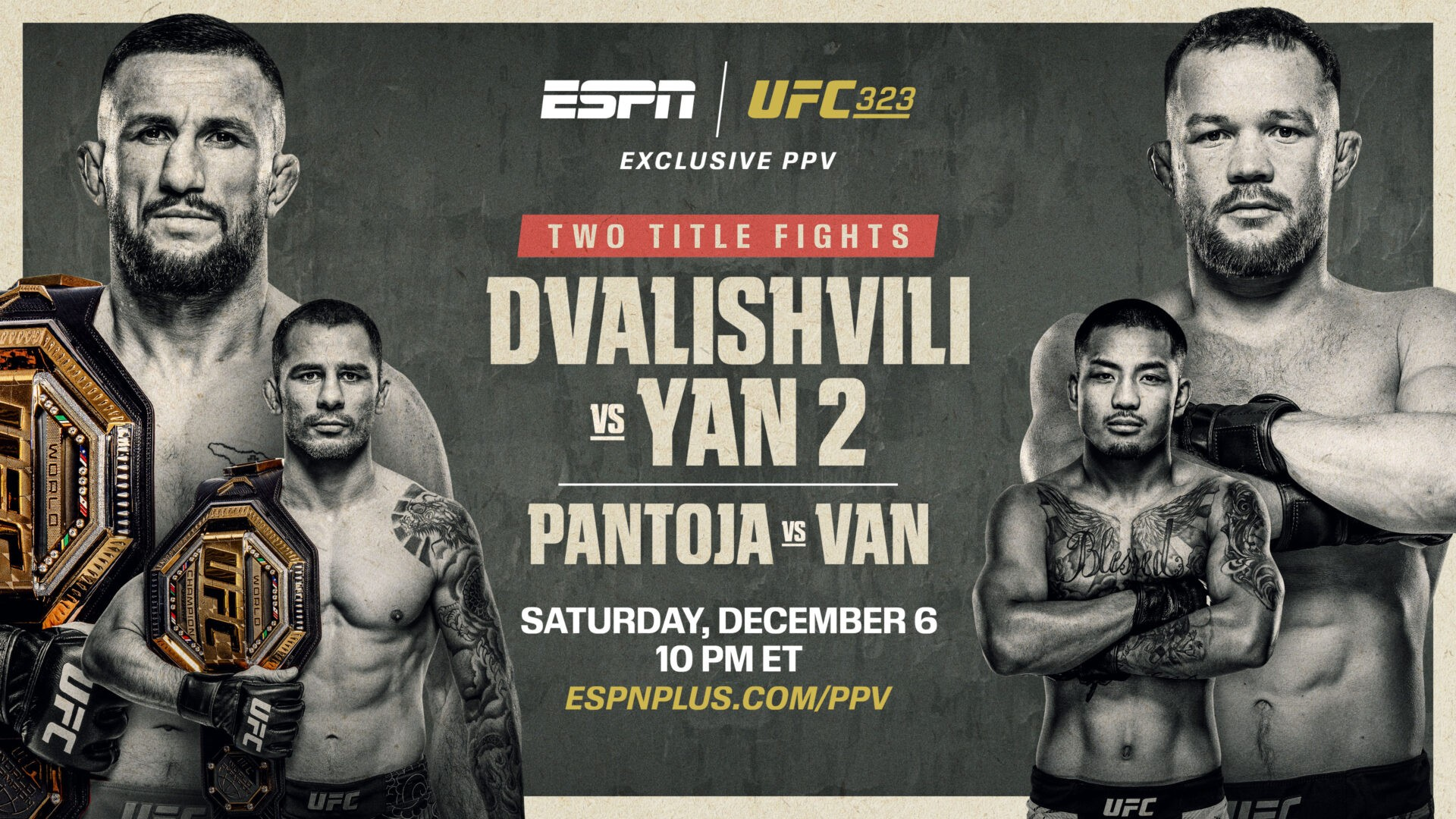UFC 323 live results: Two title fights from Las Vegas