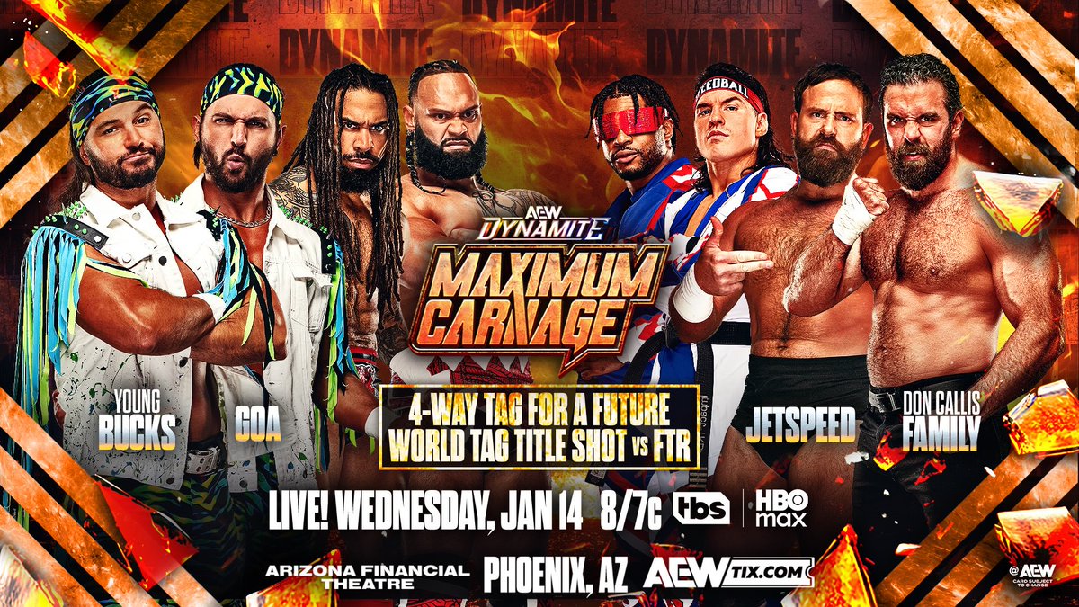 Four-way tag match for future title shot set for AEW Dynamite Maximum Carnage