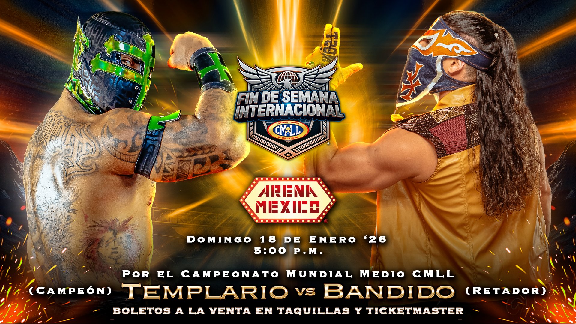 Bandido set to challenge for CMLL Middleweight title