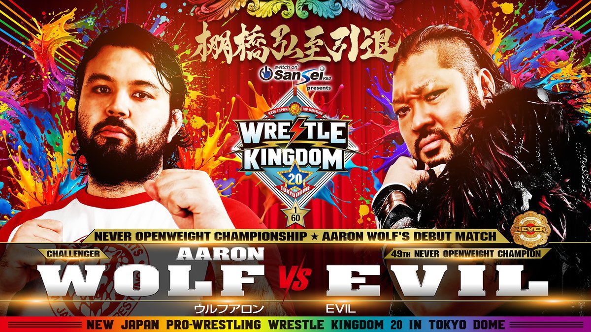 Aaron Wolf makes professional wrestling debut at NJPW Wrestle Kingdom 20